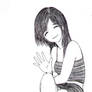 waving cute anime girl