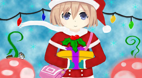 Hyperdimension Neptunia Rom Christmas Outfit.