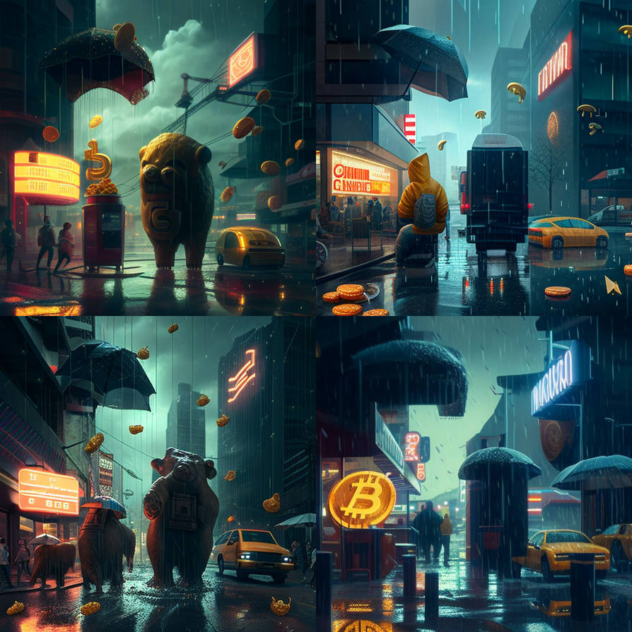 Bitcoin rain by SleepG0d on DeviantArt