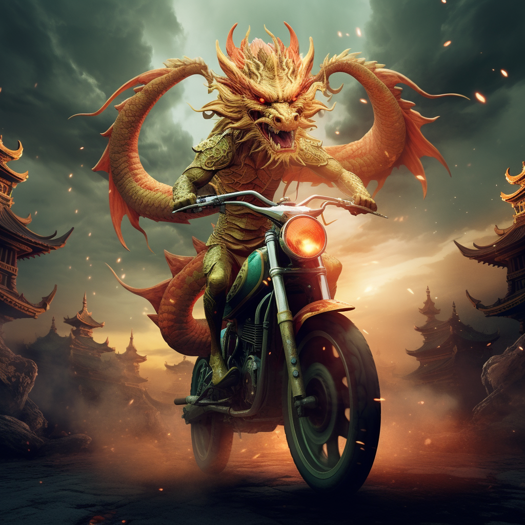 Dragon on Bike! by SleepG0d on DeviantArt