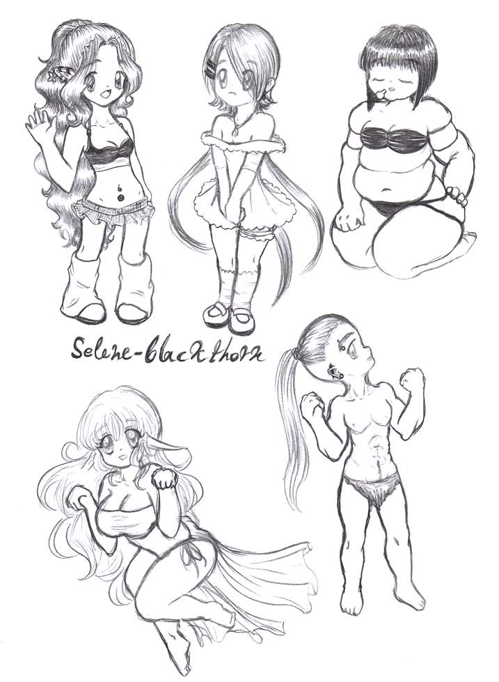 Chibi sketches practice