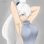 Lady Kitsune in a Virgin Killer Sweater 