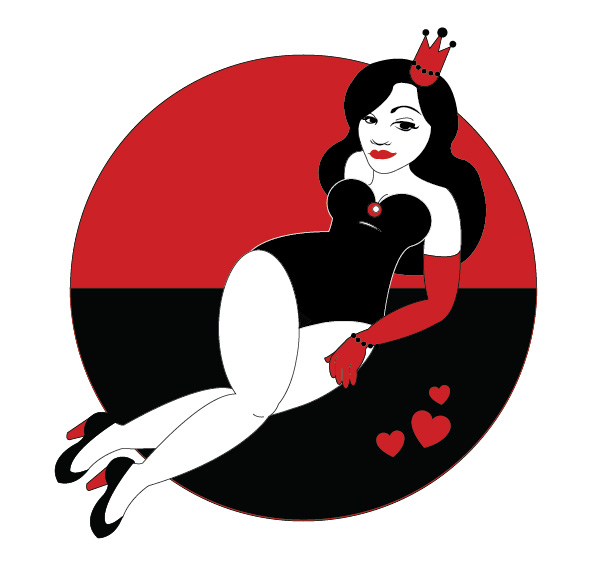 Queen of Hearts Pinup