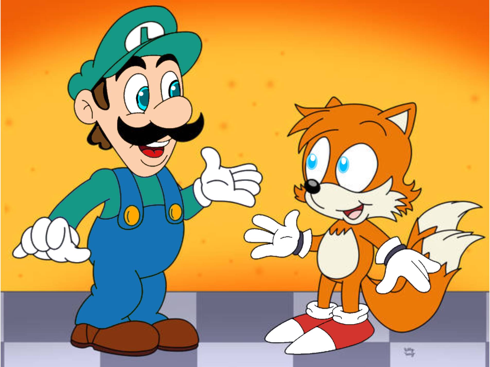 Me, Tails and The Mario Bros Going Out For A Run by PurpleG64 on DeviantArt