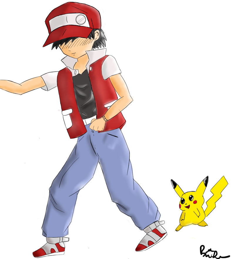 Pokemon trainer Red by Red93nojutsu on DeviantArt.