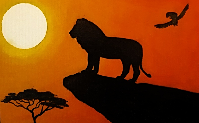 Simba on Pride Rock by QuirkyCuriousBex on DeviantArt