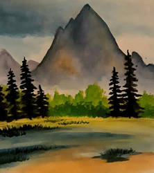 Mountains Behind the Marsh