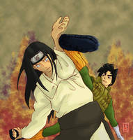 hyuuga neji vs rock lee colour