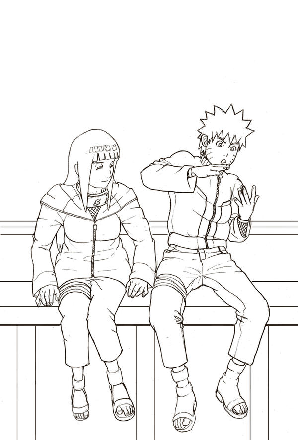 naruto hinata lineart