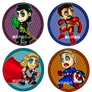 Sketch Avengers buttons