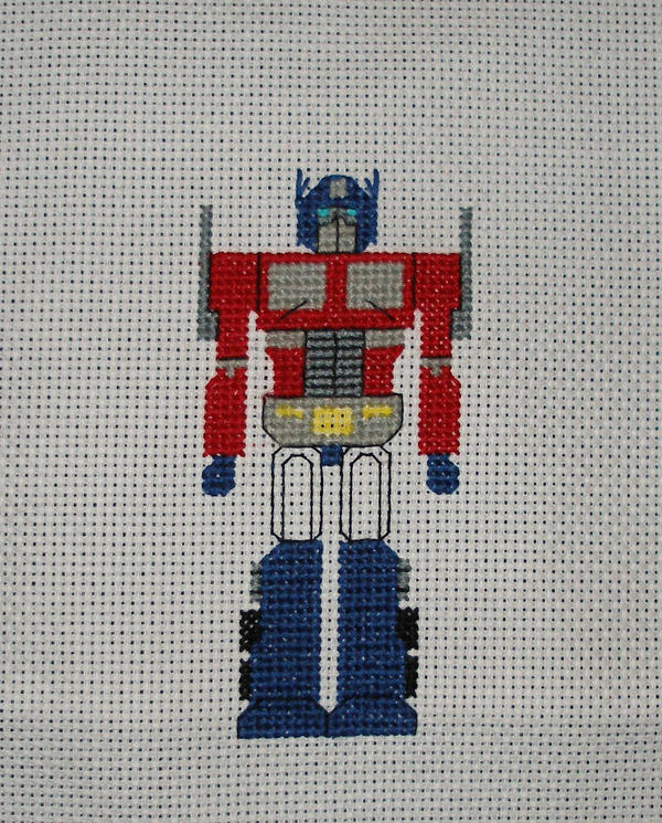 Optimus Prime stitched by crawdadEmily on DeviantArt