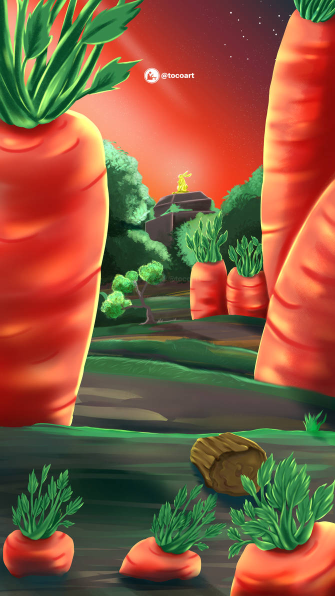 Landscape Carrot World By Tocoart by tocoart on DeviantArt