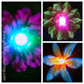 Rainbow Cyber Fairy LED Hair Flowers