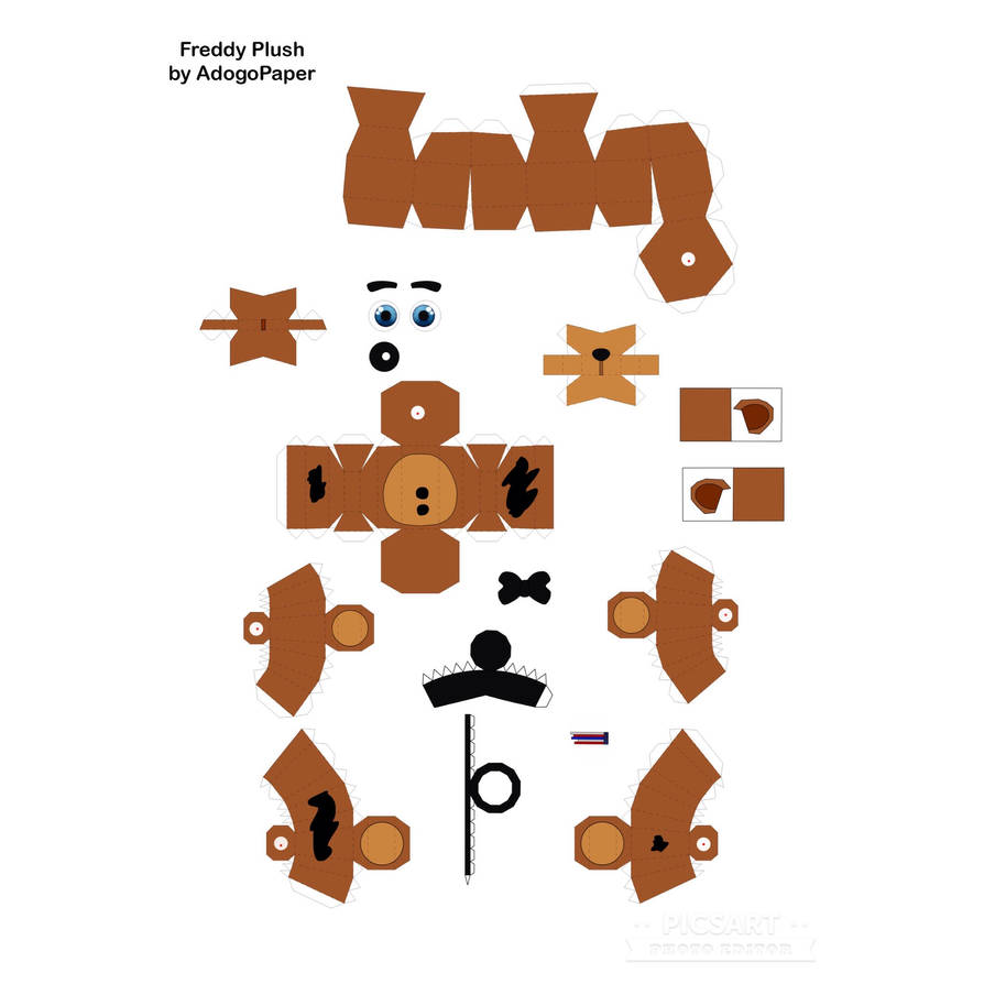 Papercraft Funko Plush Fnaf Freddy Freddy Fazbear Freddy Plush | Images ...
