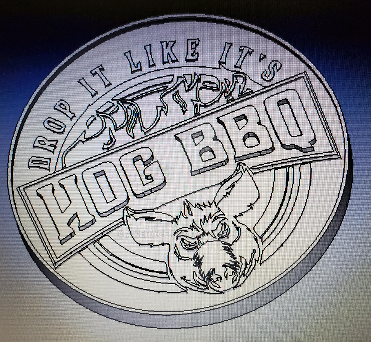 Hog BBQ Coin by Akerace on DeviantArt