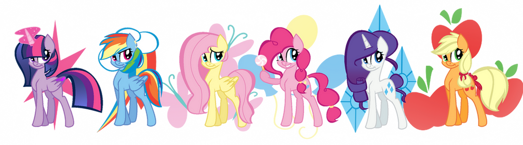 MLP mane 6 by Rainbowbase93 on DeviantArt