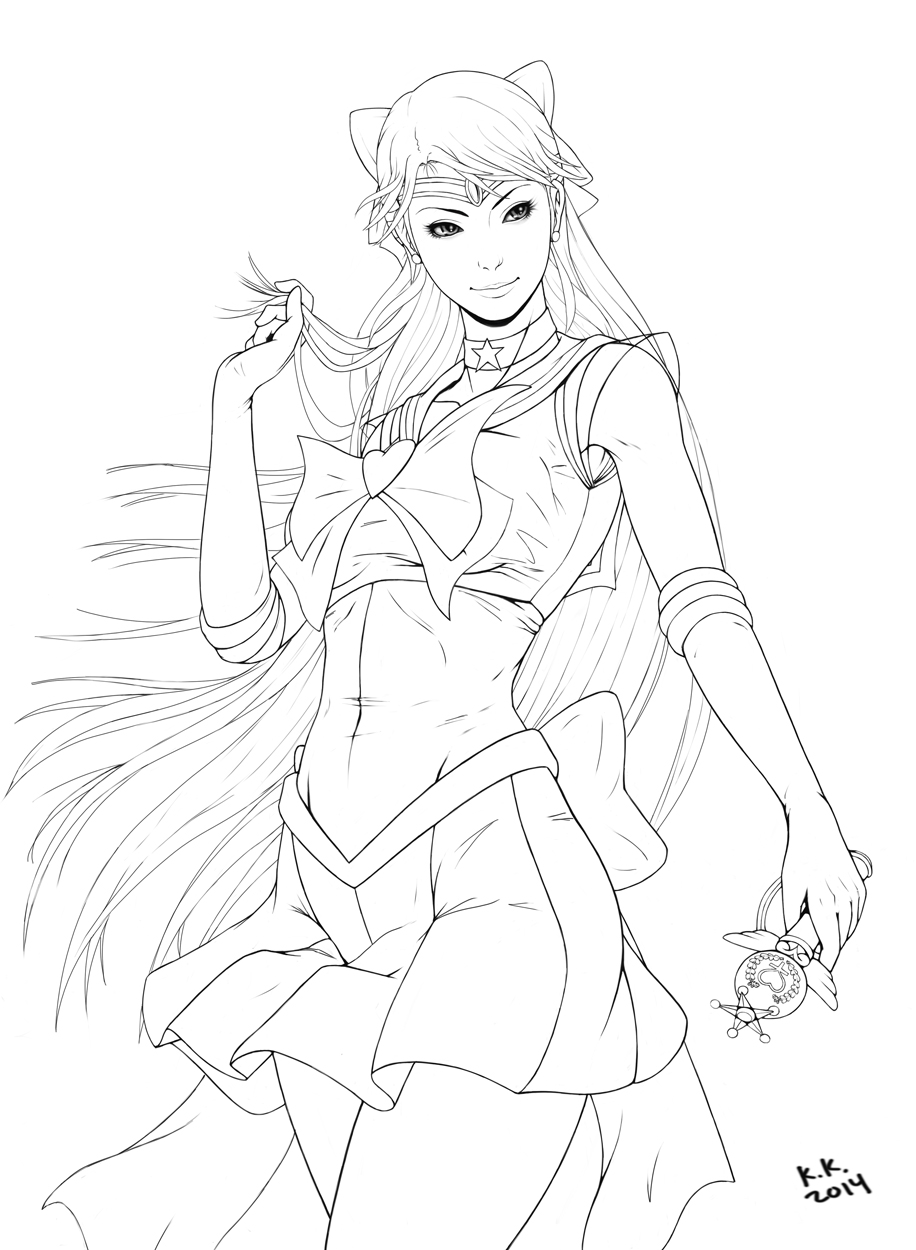 HD Sailor Venus line art