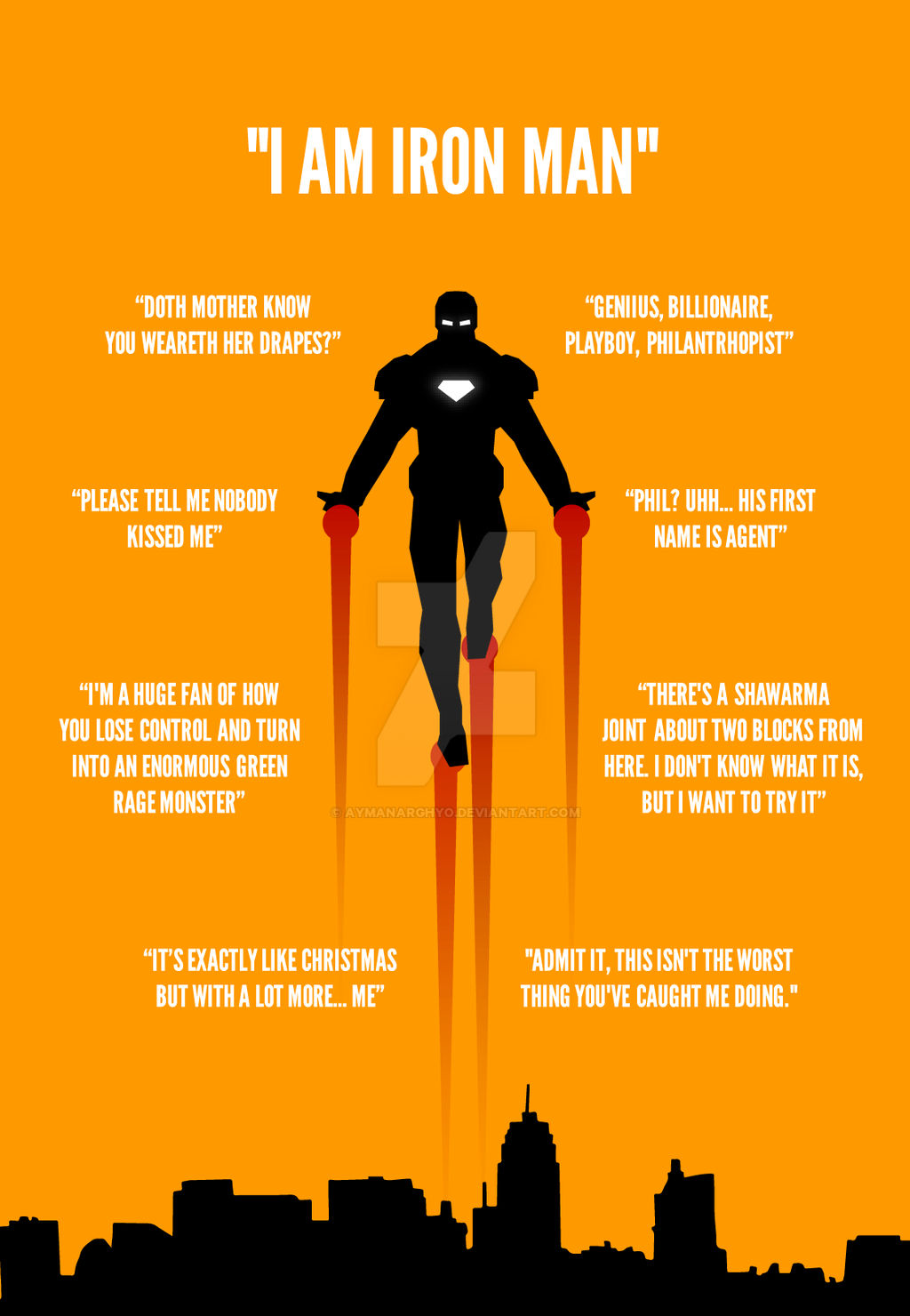 Iron Man Minimalist Quotes by AymanArghyo on DeviantArt