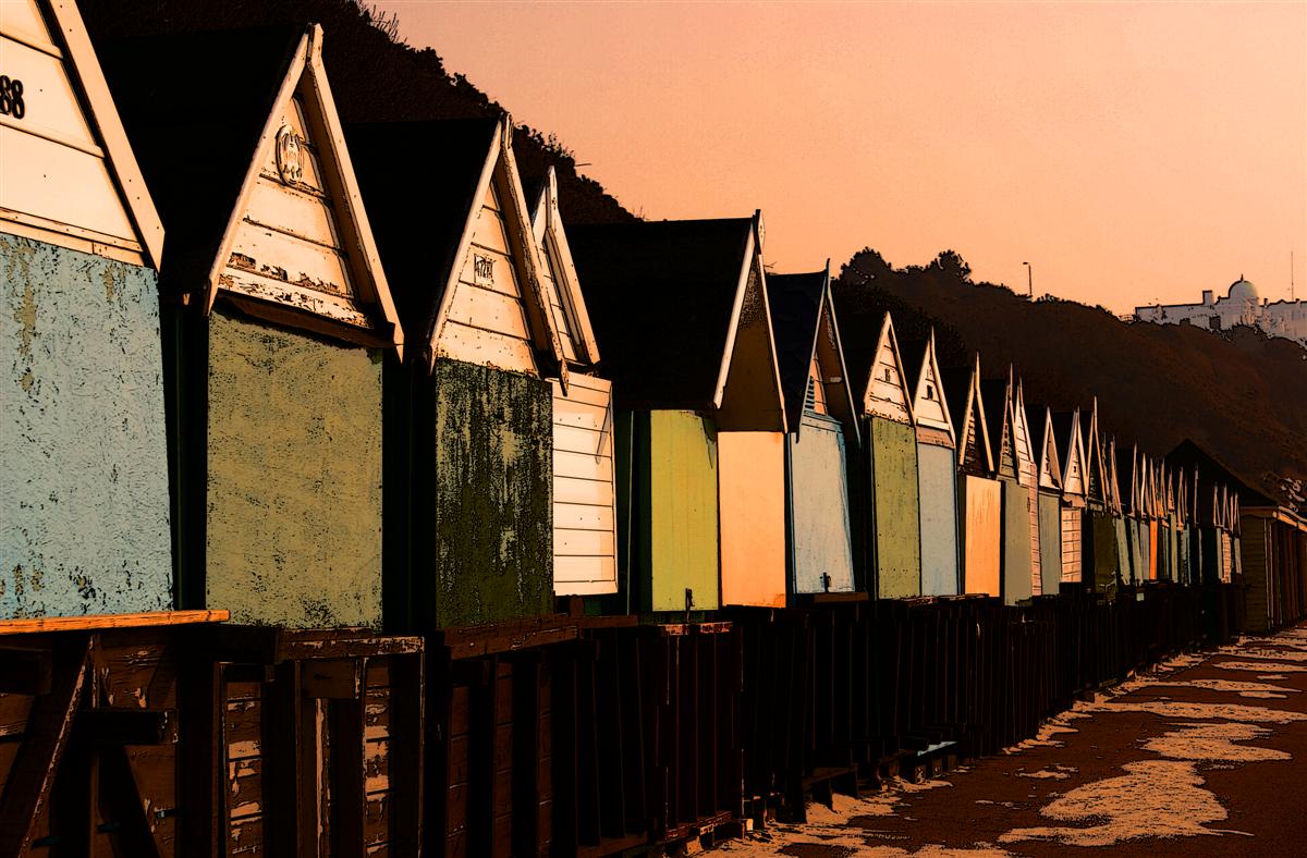 huts all in a row