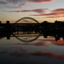 sunset on the tyne