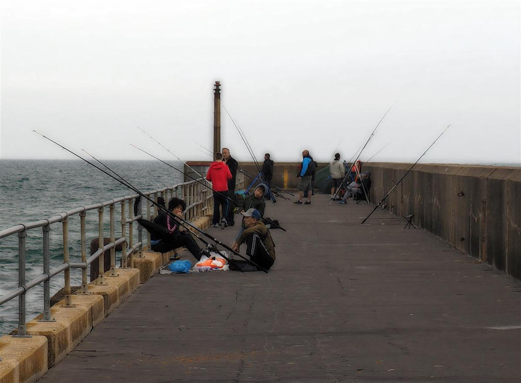 fishing on the pier