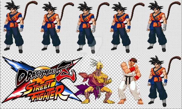 Goku Dragon Ball X Street Fighter Sprite Designs