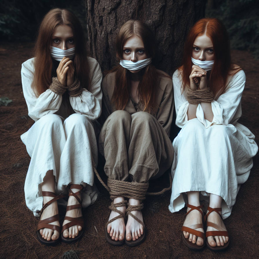 Multiple medieval women bound and gagged 13 by DemonLeonhart on DeviantArt