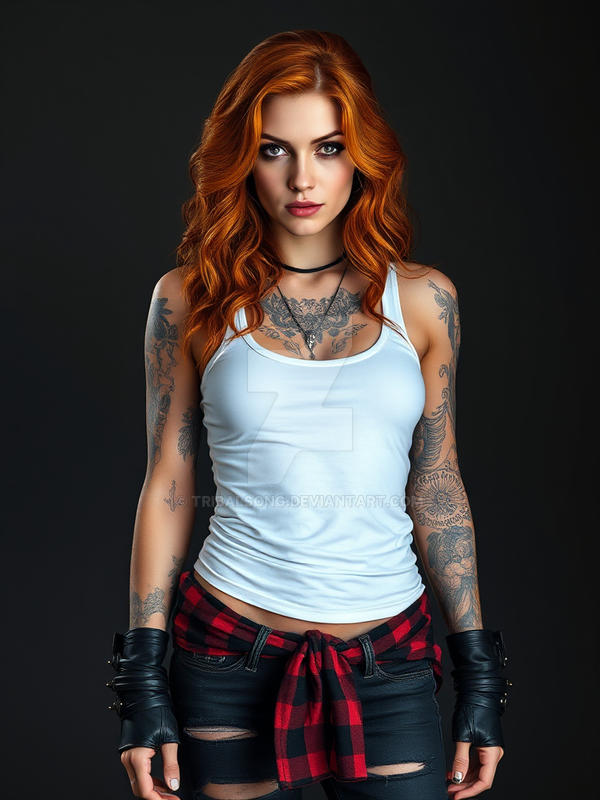 Redheaded Rocker Girl 1 by Tribalsong on DeviantArt