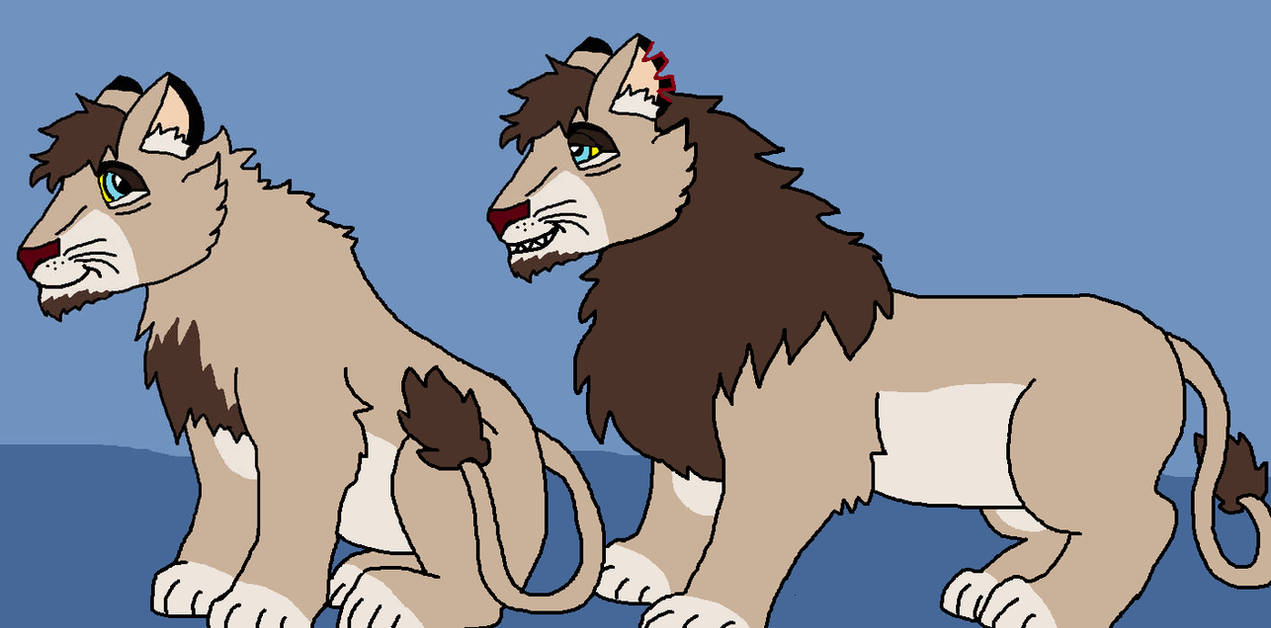 Lion twins- full lion form by cargirl9 on DeviantArt