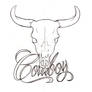 Cowboy Bull Skull Tattoo