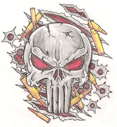 Punisher tattoo  Skull tattoo design, Tattoos, Skull tattoo