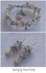 Wedding bracelet and earrings by VanaJewelry