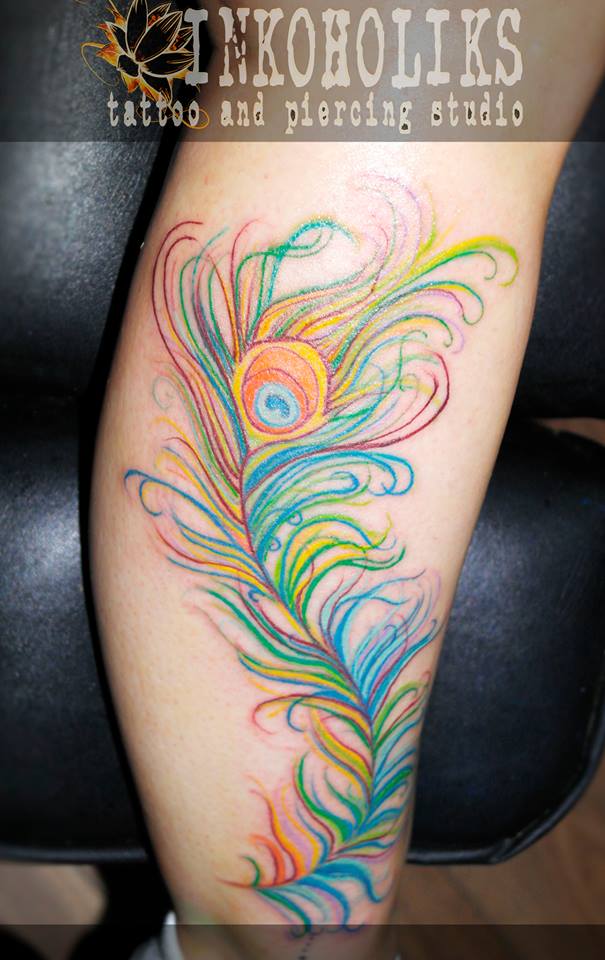 peacock feather tattoo by lolirotart on DeviantArt
