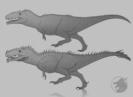 Giganotosaurus Lineart