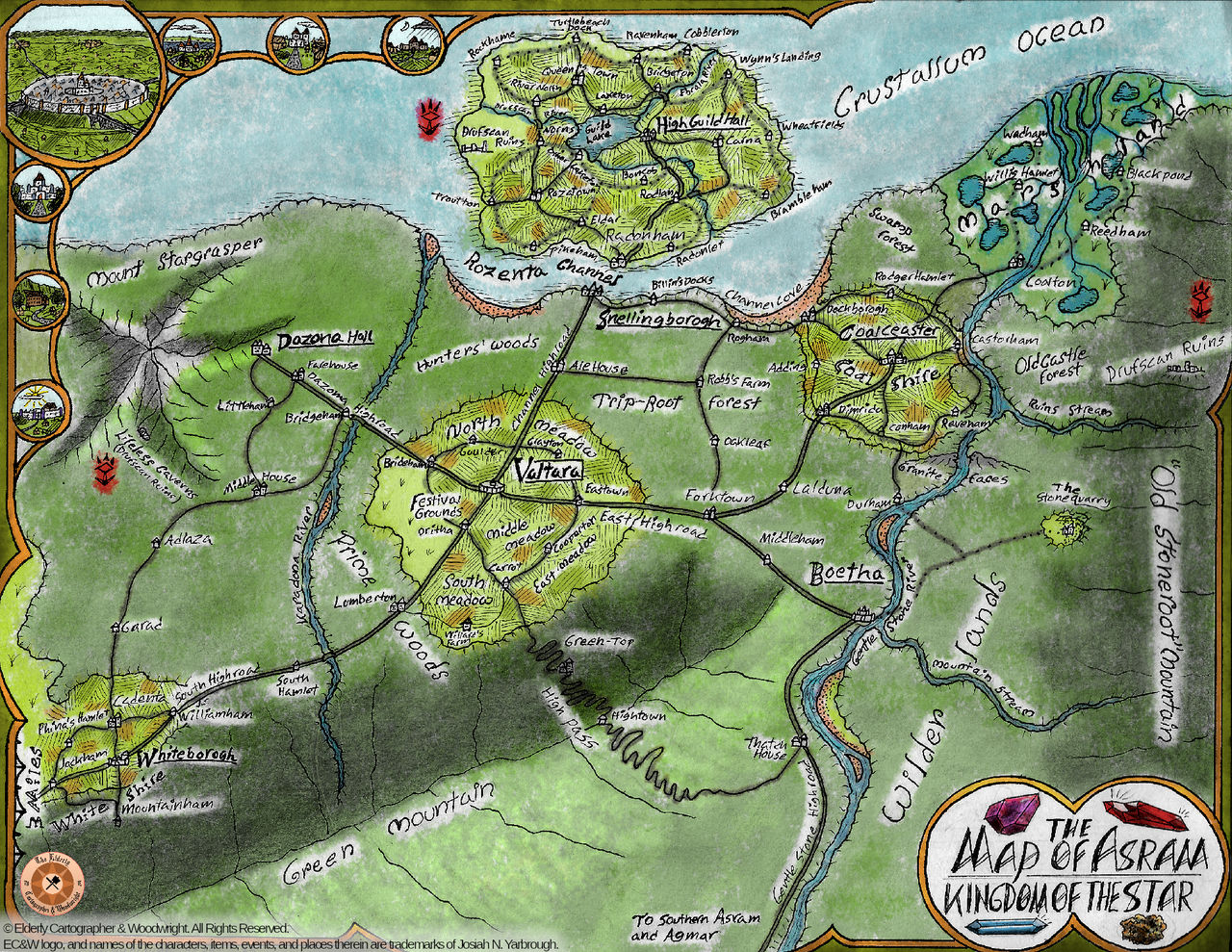 The Map of Asram - Color by ElderlyCartographer on DeviantArt