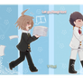 Danganronpa AU Kiyotaka Ishimaru and Makoto Naegi