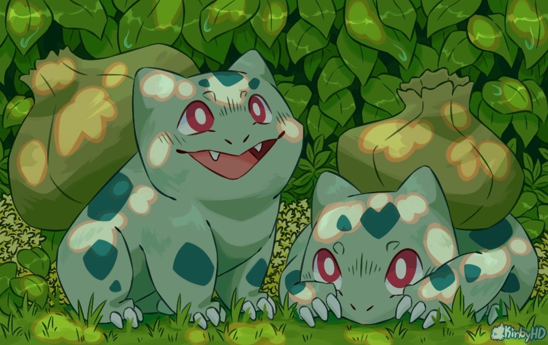 Bulbasaur Hello Bulbasaurs among the Plants by Kirbyherpaderpy on DeviantArt