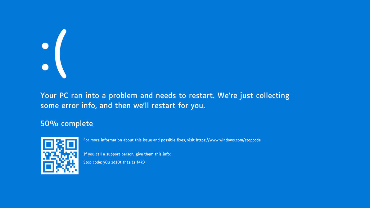 Blue Screen of Death (Wallpaper by Belu-King on DeviantArt