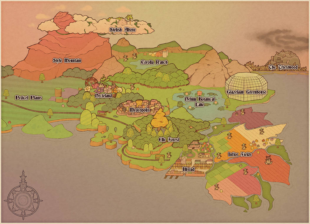 Busket Map Bouquet Kingdom Map by CrystalCrowned on DeviantArt