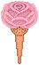 Pixel Rose Ice Cream