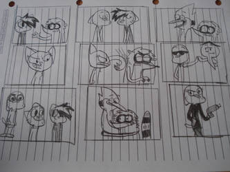 Some panels of Gumball vs. Diego...