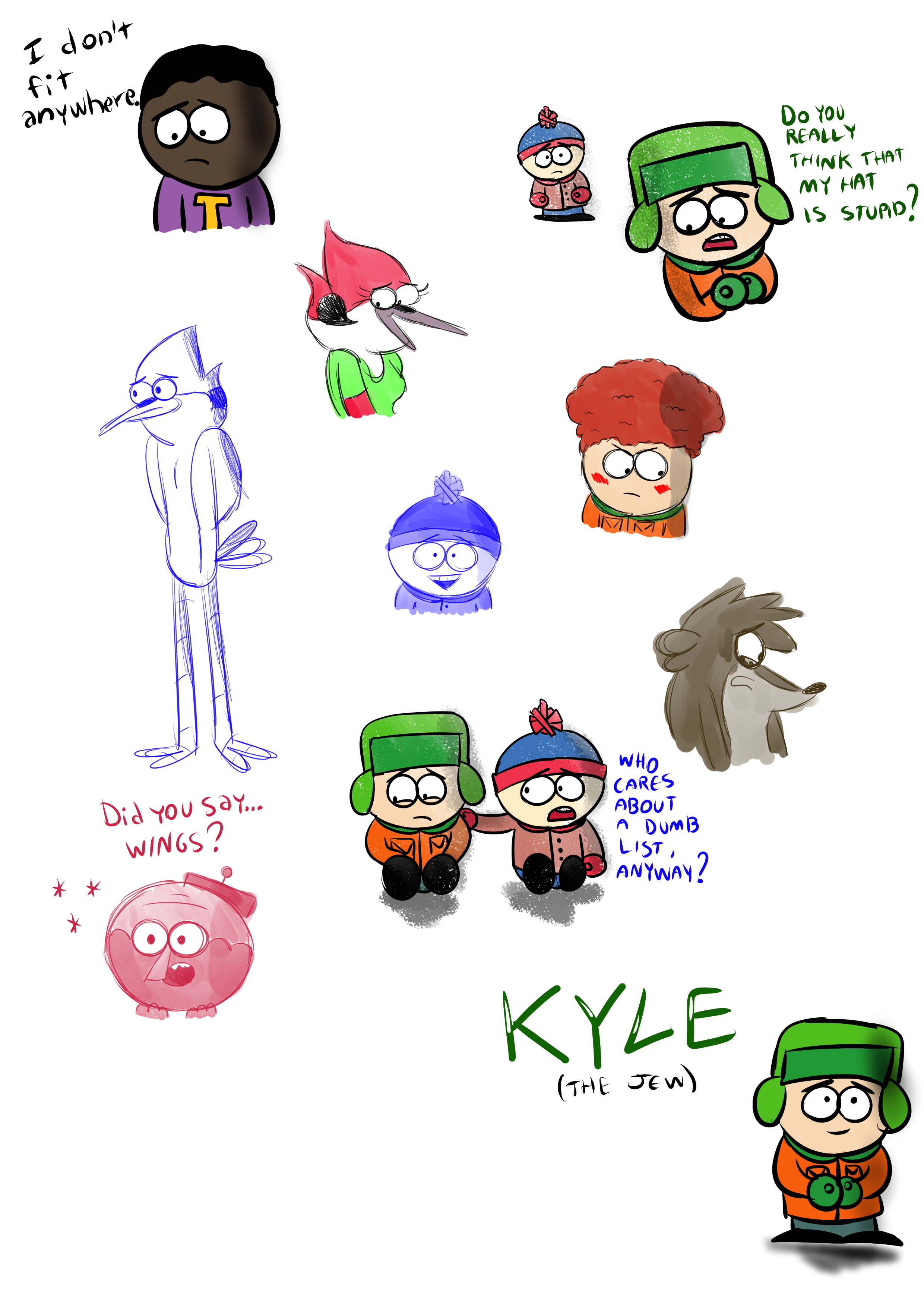 Regular Show And South Park Doodles 2 By Lotusthekat On Deviantart