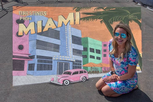 3D Street Painting at Miami Open 2019
