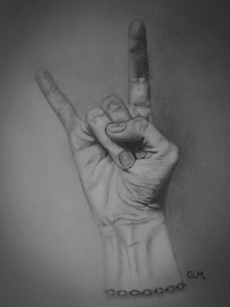 'Rock On!', pencil- age 21 by GabbityGabby on DeviantArt