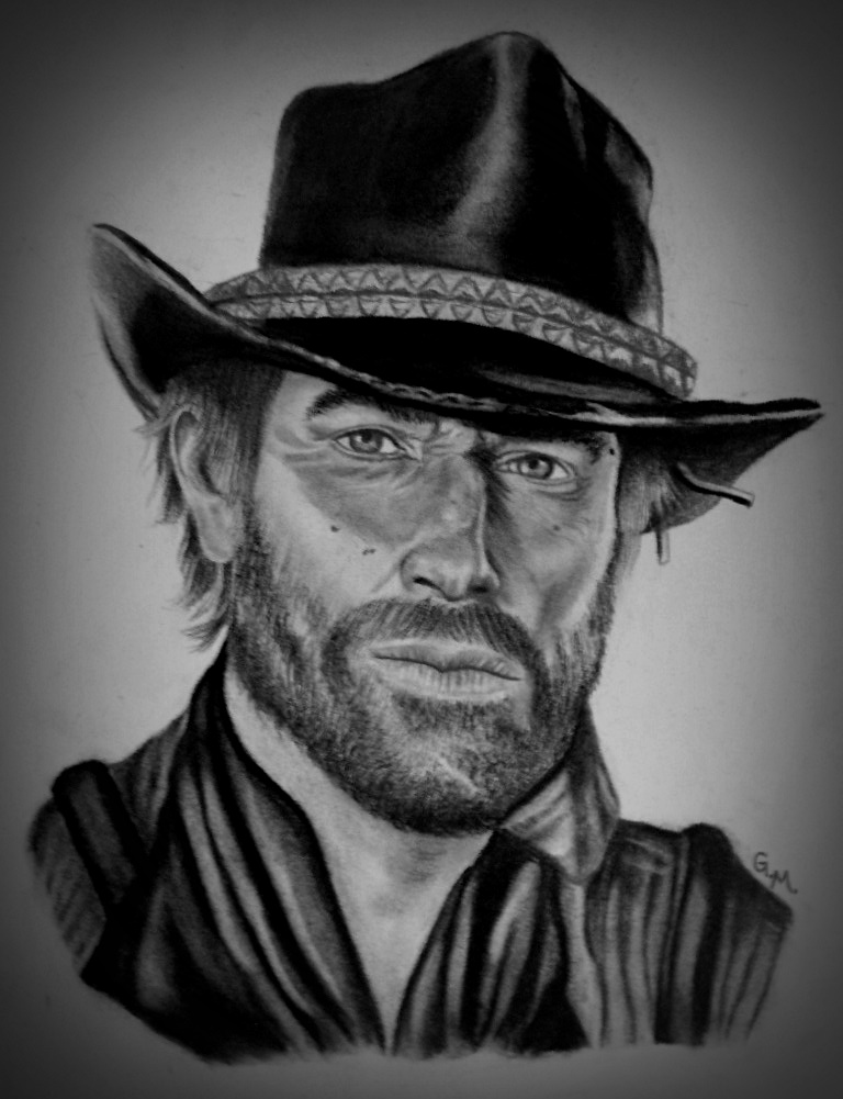 Arthur Morgan Portrait, pencil- age 23 by GabbityGabby on DeviantArt