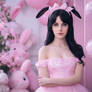 Pink bunny lady