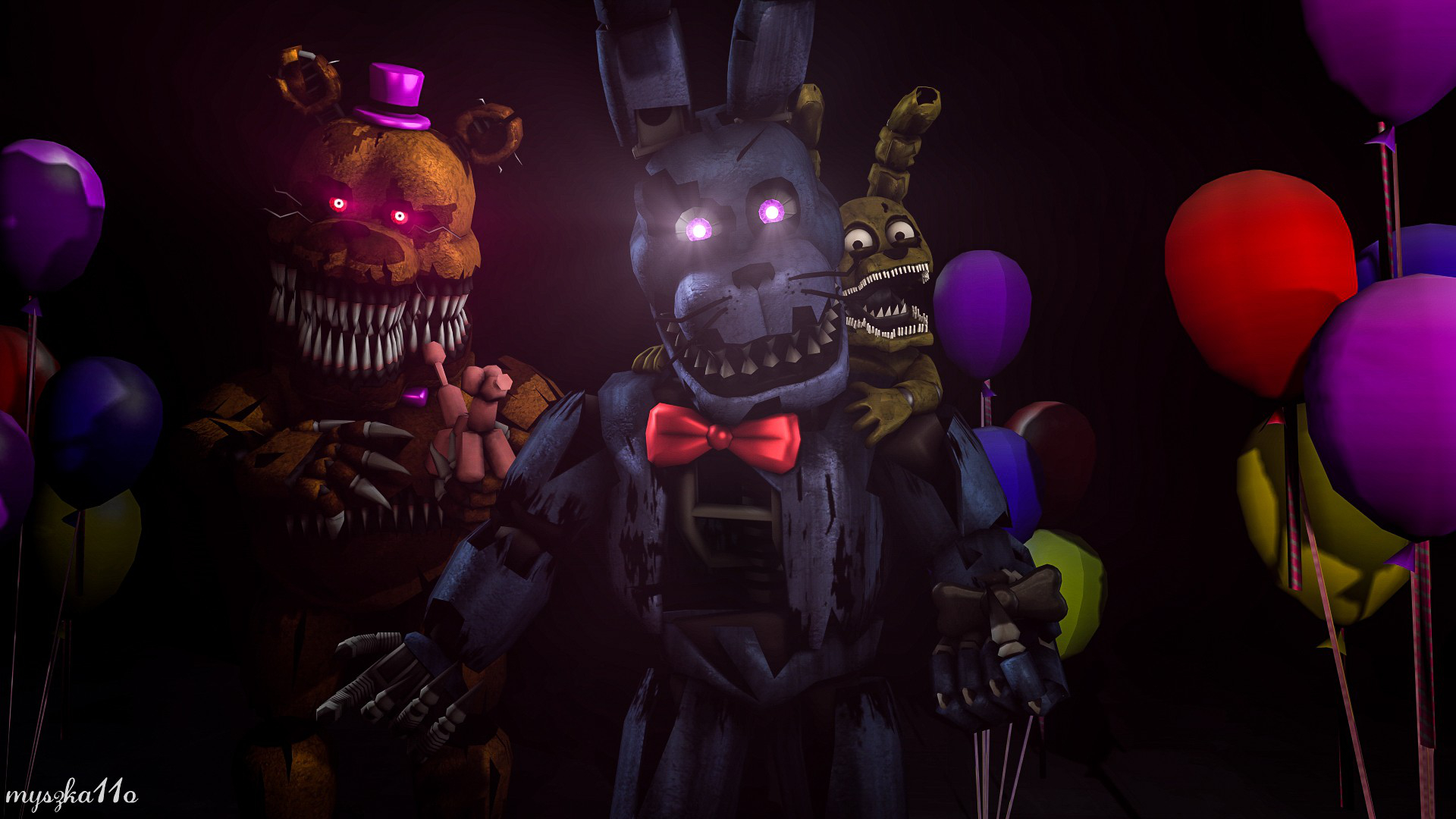 FnaF4 - Nightmare Bonnie Jumpscare by Kana-The-Drifter on DeviantArt