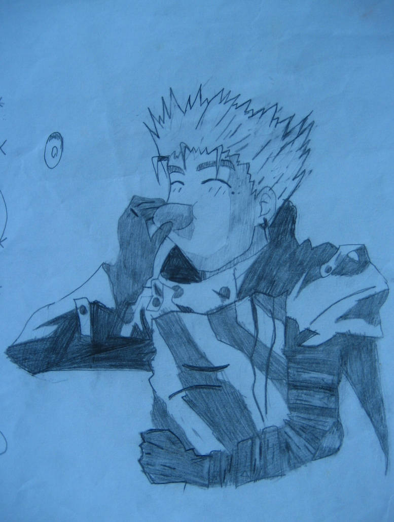 Vash eating donuts by AnimeGurl559 on DeviantArt