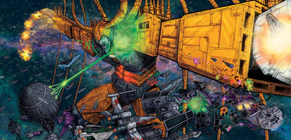 Unicron versus Star Wars Colored