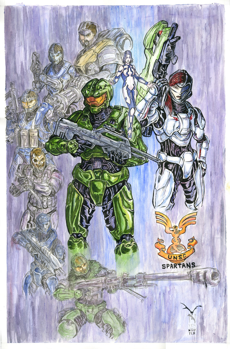 Halo Spartans Color By Artrobot9000 On DeviantArt halo-spartans-color-by-artrobot9000-on-deviantart